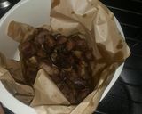 A picture of step 2 of Sticky pork n kienyeji greens #4weekschallenge.#authors marathon.
