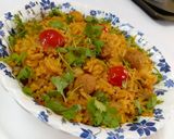 A picture of step 6 of Soya pulao.