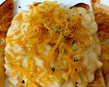 A picture of step 3 of My Macaroni Cheese on Toast with extra Grated Chedder Cheese 😍.