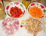 A picture of step 7 of Fateera with hotdog filling.