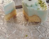 عکس مرحله 11 از دستور چیز کیک بلوبری دورنگ🎂🍰