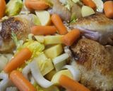 A picture of step 2 of Chicken, Vegetables, and Cacio e Pepe.