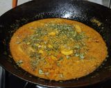 A picture of step 7 of Soya chaap korma.
