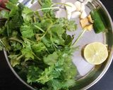 A picture of step 1 of Chutney ke Aloo.
