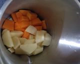 Foto del paso 1 de la receta: Sopa de zapallo y papa en sopera Punktal