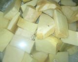 A picture of step 1 of Yam balls.