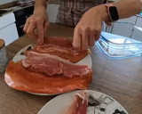 Foto del paso 1 de la receta: Truchas rellenas de jamón y patatas al microondas