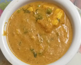 A picture of step 3 of Mutter Paneer.