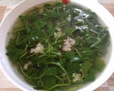 Hình bước làm 4 của món Canh rau má thịt bằm