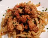 Une image de l'étape 8 de Yaki Udon au poulet sauté cacahuètes.