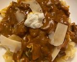 A picture of step 4 of Florence’s Beef Stroganoff.
