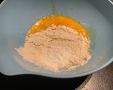 A picture of step 3 of Fluffy Japanese pancakes:) i made them mini:).