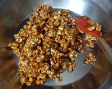 A picture of step 3 of Caramel popcorn.