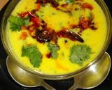 A picture of step 10 of Methi leaves pakoda kadhi.