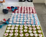 A picture of step 1 of Red Ruby (Tub Tim Grob) Coconut Milk Jelly.