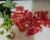 A picture of step 1 of Methi garlic rice.