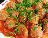 Hình bước làm 6 của món Thịt viên sốt cà chua
