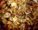 A picture of step 7 of My Sausage, Mushrooms & Pepper Pasta Bake 😘.