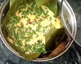 Banana leaf Green onion omelet recipe step 5 photo