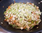 A picture of step 4 of Filipino Vegetable Lumpia.