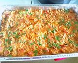 A picture of step 5 of Patricia's love up on me lasagna.