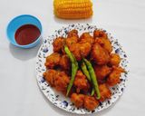 A picture of step 4 of Crispy Corn, Bell Pepper, and Onion Fritters.