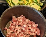 Une image de l'étape 3 de Lasagnes de courgettes, lardons et comté.