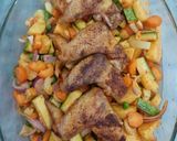 صورة لخطوة 3 من وصفة خضار فى الفرن🫛🥕🧅🧄