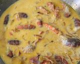 Gambar langkah 2 resipi Udang Masak Lemak Bersama Pak Choy.
