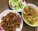Hình bước làm 3 của món Thịt heo 🐷 Ba rọi xào mắm ruốc và xả 🥒