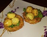 A picture of step 4 of Aloo Paneer Bird Nest.