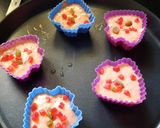 A picture of step 4 of Beetroot muffins.