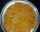 A picture of step 3 of Cornmeal Papadi.