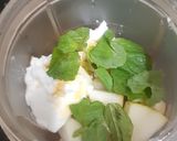A picture of step 1 of Pear Lassi (Babugosha).