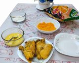 عکس مرحله 2 از دستور مرغ کنتاکی با دورچین سیب زمینی