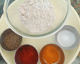 A picture of step 1 of Quinoa flour masala puri.