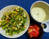 A picture of step 2 of No Onion No Garlic Special Okra / Bhindi Masala.