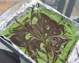 A picture of step 10 of Green Tea Cadbury Marble Fudgy Brownies.