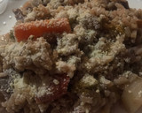 Foto del paso 3 de la receta: Risotto de vegetales y carne en vino tinto