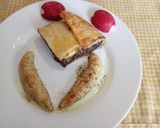 Foto del paso 8 de la receta: Hojaldre sin gluten con morcilla de arroz y huevas a la plancha