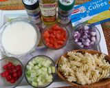 A picture of step 2 of  american italian pasta salad.