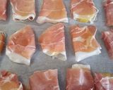 A picture of step 1 of Patate e prosciutto.