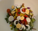 A picture of step 7 of Chicken and bacon pasta salad.