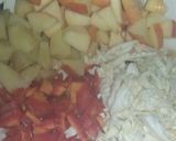 A picture of step 1 of Macroni cream salad.