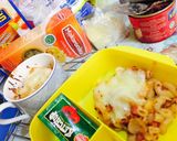 Foto langkah ke 4 dari resep Macaroni schotel eggless simple...bekal si kecil ala manda JJ.