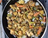 A picture of step 4 of Hyderabadi Veg Dum Biryani.
