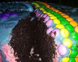 A picture of step 3 of My little pony chocolate b.day cake.