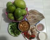 Hình bước làm 1 của món Gỏi xoài khô cá lóc