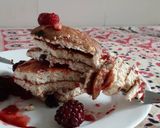 Foto del paso 3 de la receta: Panqueques de avena y frutos rojos 🥞🍒