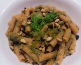Foto del passaggio 3 della ricetta Sedanini di lenticchie con pesto di barba di finocchio a modo mio